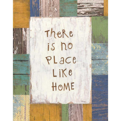 No Place Like Home White Modern Wood Framed Art Print by Tava Studios