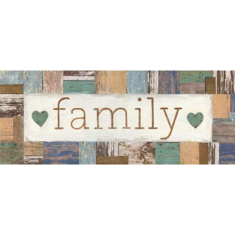 Family Black Modern Wood Framed Art Print with Double Matting by Tava Studios