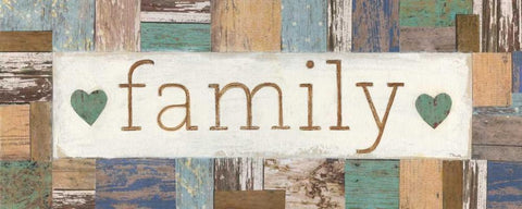 Family Black Ornate Wood Framed Art Print with Double Matting by Tava Studios