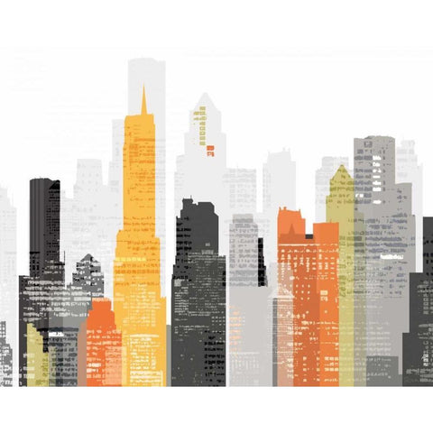 Element City Black Modern Wood Framed Art Print with Double Matting by Craven, Katrina