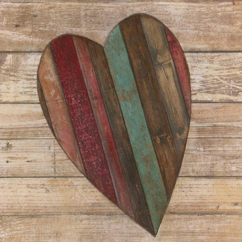 Heart Gold Ornate Wood Framed Art Print with Double Matting by Tava Studios