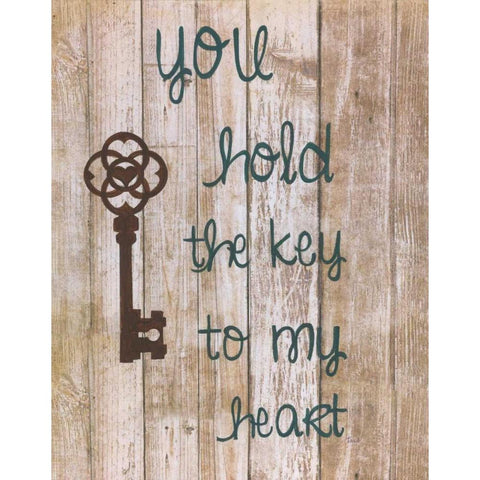 You Hold The Key White Modern Wood Framed Art Print by Tava Studios