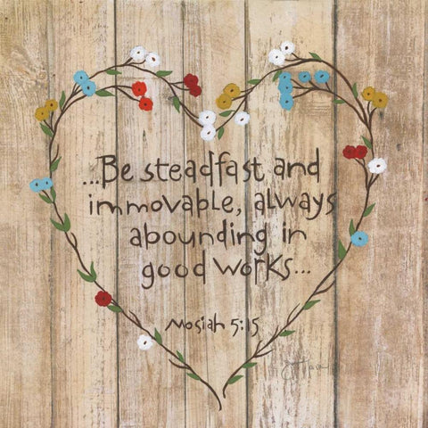 Be Steadfast Black Modern Wood Framed Art Print with Double Matting by Tava Studios