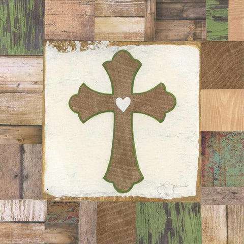 The Cross Black Ornate Wood Framed Art Print with Double Matting by Tava Studios
