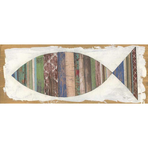 Ichthus Black Modern Wood Framed Art Print by Tava Studios