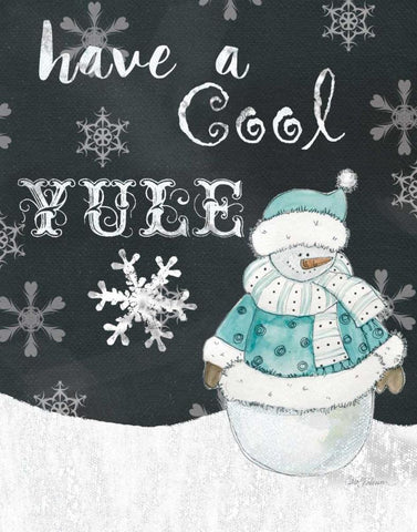 Have a Cool Yule White Modern Wood Framed Art Print with Double Matting by Robinson, Carol