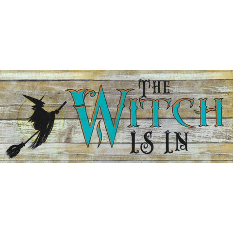 The Witch is In White Modern Wood Framed Art Print by Tava, Janet