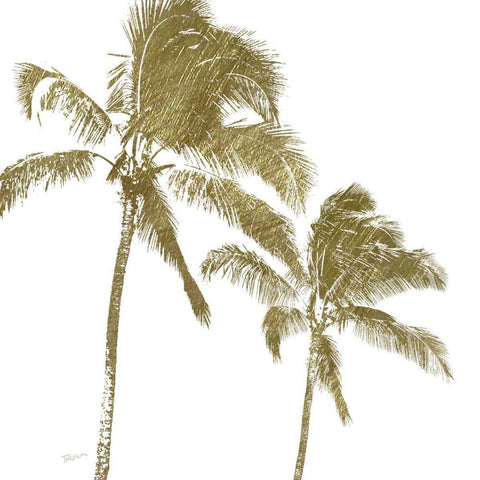 Palm Breeze I Black Ornate Wood Framed Art Print with Double Matting by Craven, Katrina