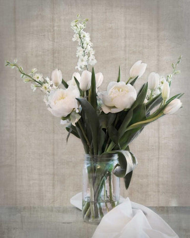 Farmhouse Bouquet II Black Ornate Wood Framed Art Print with Double Matting by Delimont, Danita