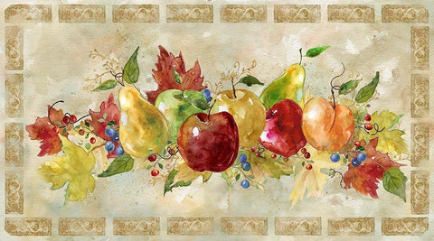 Venetian Fruit White Modern Wood Framed Art Print with Double Matting by Robinson, Carol