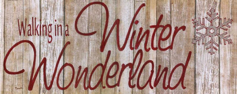 Winter Wonderland Black Ornate Wood Framed Art Print with Double Matting by Tava Studios
