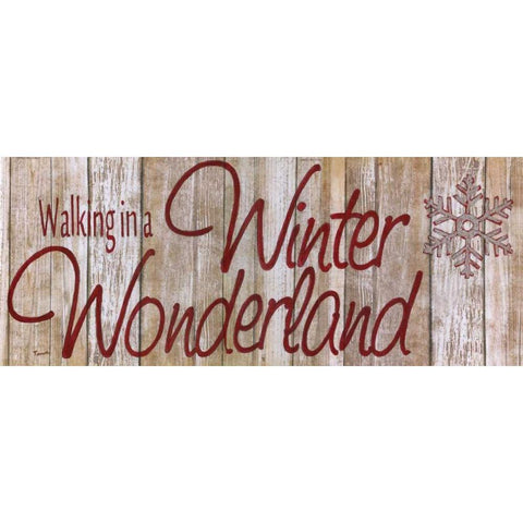 Winter Wonderland Gold Ornate Wood Framed Art Print with Double Matting by Tava Studios