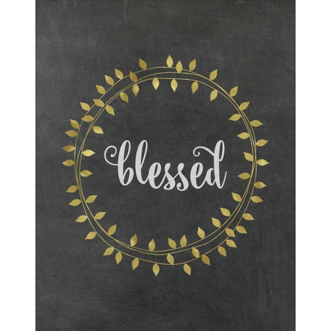 Blessed Gold Ornate Wood Framed Art Print with Double Matting by Murray, Amanda