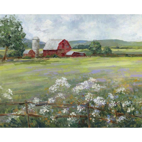 Summer at the Farm White Modern Wood Framed Art Print by Swatland, Sally