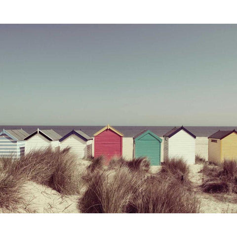 Coastal Cottages Black Modern Wood Framed Art Print with Double Matting by Delimont, Danita