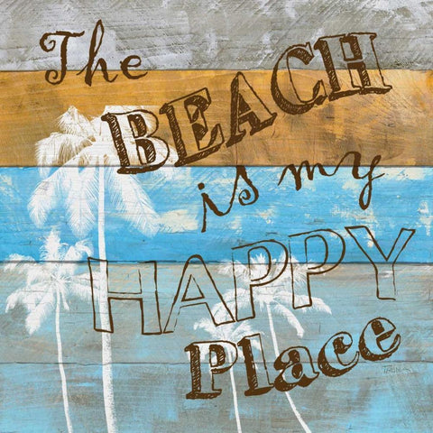 Woodgrain Happy White Modern Wood Framed Art Print with Double Matting by Craven, Katrina