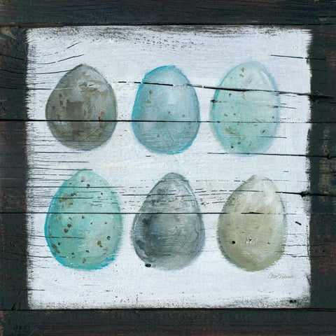 Stained Eggs Black Ornate Wood Framed Art Print with Double Matting by Robinson, Carol