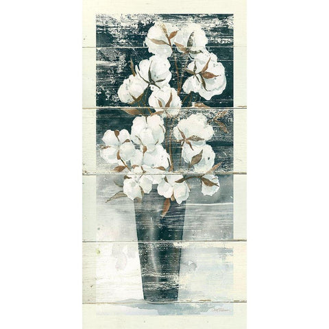 Country Cotton White Modern Wood Framed Art Print by Robinson, Carol