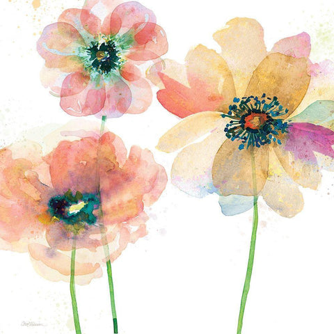 Summer Fields II White Modern Wood Framed Art Print by Robinson, Carol