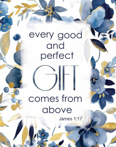 Indigo Scripture Black Ornate Wood Framed Art Print with Double Matting by Robinson, Carol