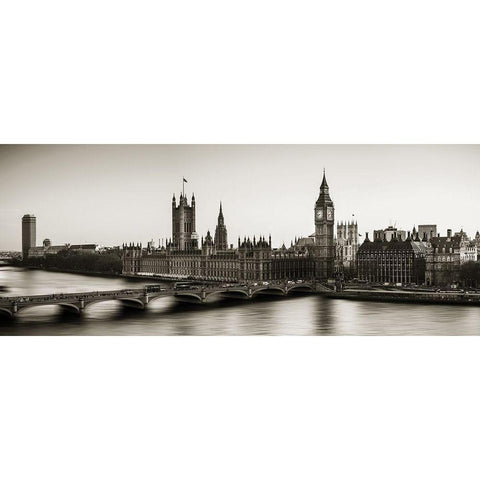 City In Motion Black Modern Wood Framed Art Print by Delimont, Danita