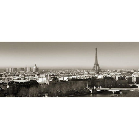Paris View Black Modern Wood Framed Art Print by Delimont, Danita