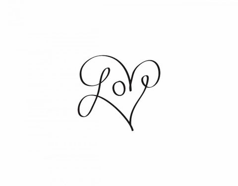 Love Always II Black Ornate Wood Framed Art Print with Double Matting by CAD Designs