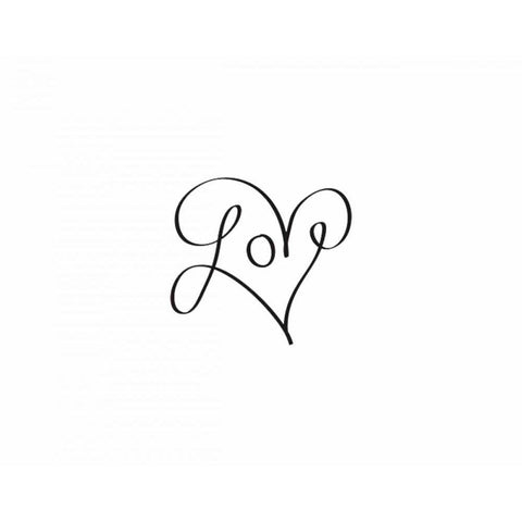 Love Always II Black Modern Wood Framed Art Print by CAD Designs