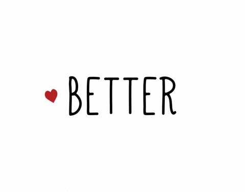 Better Together I White Modern Wood Framed Art Print with Double Matting by CAD Designs
