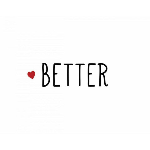 Better Together I Black Modern Wood Framed Art Print by CAD Designs