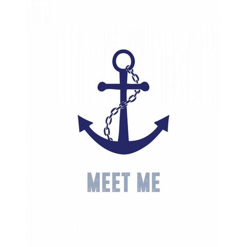 Meet Me By The Black Modern Wood Framed Art Print with Double Matting by CAD Designs