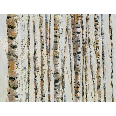 Sparkle Birch Black Modern Wood Framed Art Print with Double Matting by Craven, Katrina