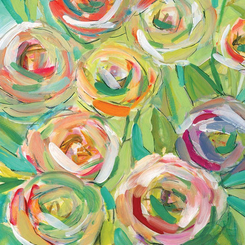 Summer Sangria Gold Ornate Wood Framed Art Print with Double Matting by Robinson, Carol