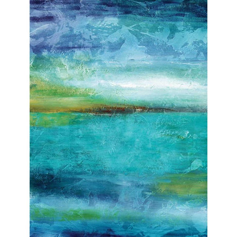 Blue Lagoon White Modern Wood Framed Art Print by Nan