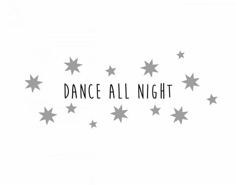 Dance All Night Black Ornate Wood Framed Art Print with Double Matting by CAD Designs