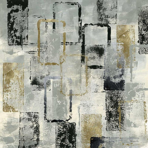 Rectangle Glam Black Modern Wood Framed Art Print by Craven, Katrina
