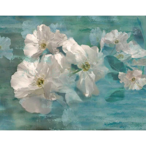 Wild Jasmine White Modern Wood Framed Art Print by Nan