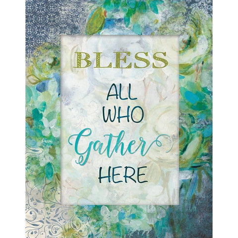 Welcome Blessing II Black Modern Wood Framed Art Print with Double Matting by Robinson, Carol