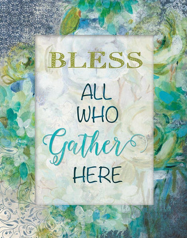 Welcome Blessing II White Modern Wood Framed Art Print with Double Matting by Robinson, Carol