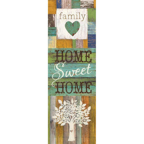Sweet Home Family Tree White Modern Wood Framed Art Print by Tava Studios