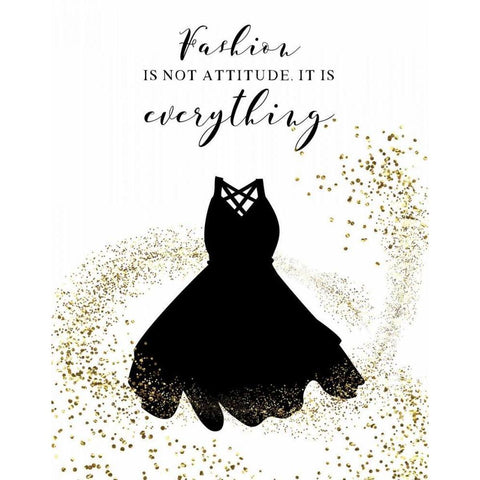 Fashion is White Modern Wood Framed Art Print by CAD Designs