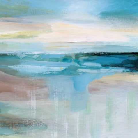 Coastal Dream Black Modern Wood Framed Art Print with Double Matting by Robinson, Carol