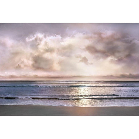 Velvet Beach Black Modern Wood Framed Art Print with Double Matting by Calascibetta, Mike