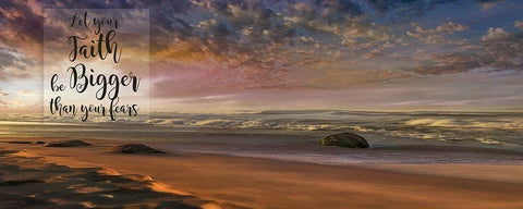 Your Faith White Modern Wood Framed Art Print with Double Matting by Calascibetta, Mike