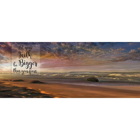 Your Faith Black Modern Wood Framed Art Print with Double Matting by Calascibetta, Mike