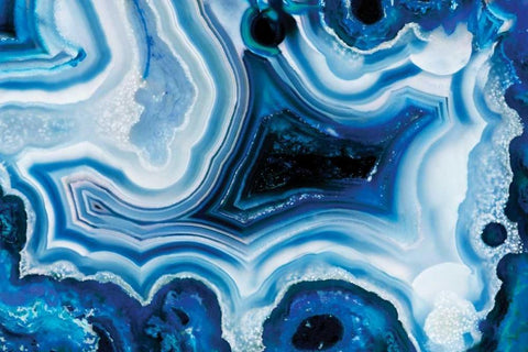 Indigo Agate I Black Ornate Wood Framed Art Print with Double Matting by Delimont, Danita