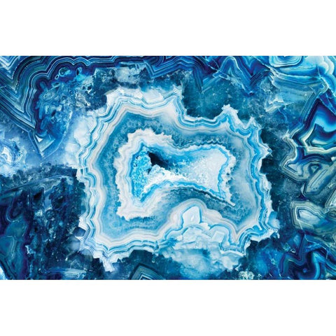 Indigo Agate II Black Modern Wood Framed Art Print with Double Matting by Delimont, Danita