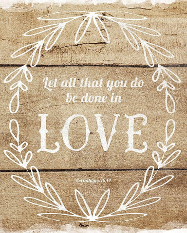 Done In Love Black Ornate Wood Framed Art Print with Double Matting by Murray, Amanda