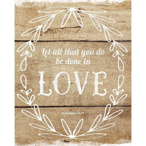 Done In Love Black Modern Wood Framed Art Print by Murray, Amanda