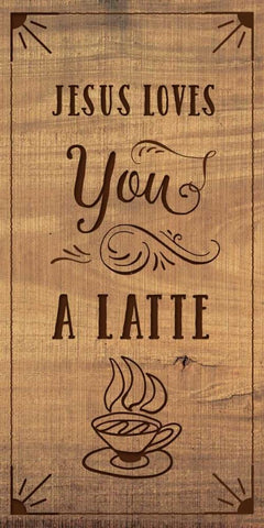 Jesus Loves You A Black Ornate Wood Framed Art Print with Double Matting by Murray, Amanda